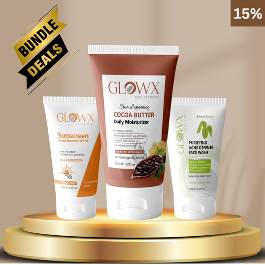 Acne Defense facewash + Sunscreen + Moisturizer